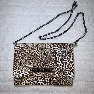 Cheetah/Leopard Print Clutch with Crossbody Strap